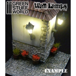 10x Lampadaires classiques de MUR avec LED | Lampadaires