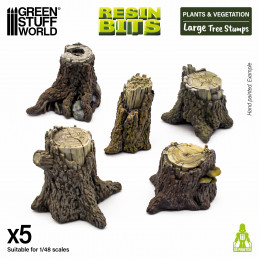 Large tree stumps for scale models and dioramas