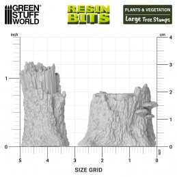 Large tree stumps for scale models and dioramas