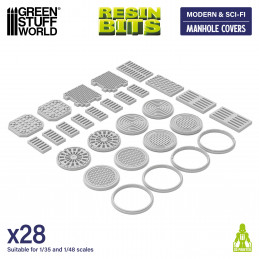 Manhole Covers for dioramas 1:48-1:35