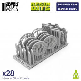 Couvercles de regard pour maquettes 1:48-1:35