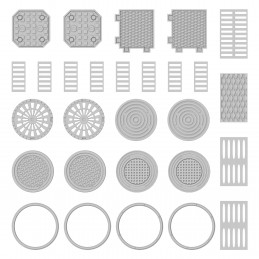 Couvercles de regard pour maquettes 1:48-1:35