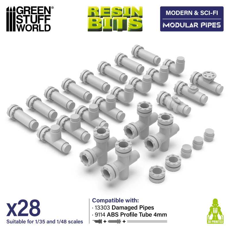 Modular pipes for dioramas 1:48-1:35 Modular pipes for dioramas 1:48-1:35