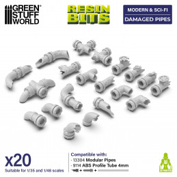 Damaged Pipes for dioramas 1:48-1:35