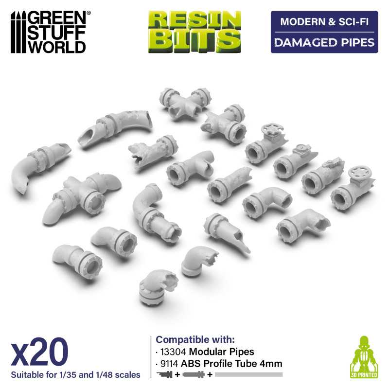 Damaged Pipes for dioramas 1:48-1:35 Damaged Pipes for dioramas 1:48-1:35