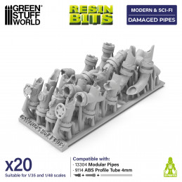 Damaged Pipes for dioramas 1:48-1:35