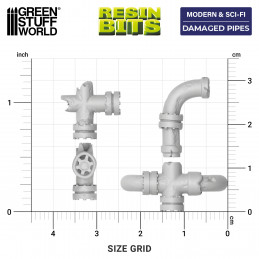 Damaged Pipes for dioramas 1:48-1:35