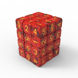 36x Dadi D6 12 mm - Rosso scuro