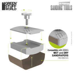 Hand sandpaper holder - Curved | Hand sanding block
