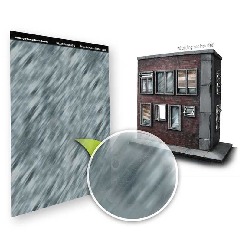Plaque de verre réaliste | Vitraux Miniatures à effet réaliste | Verre réaliste