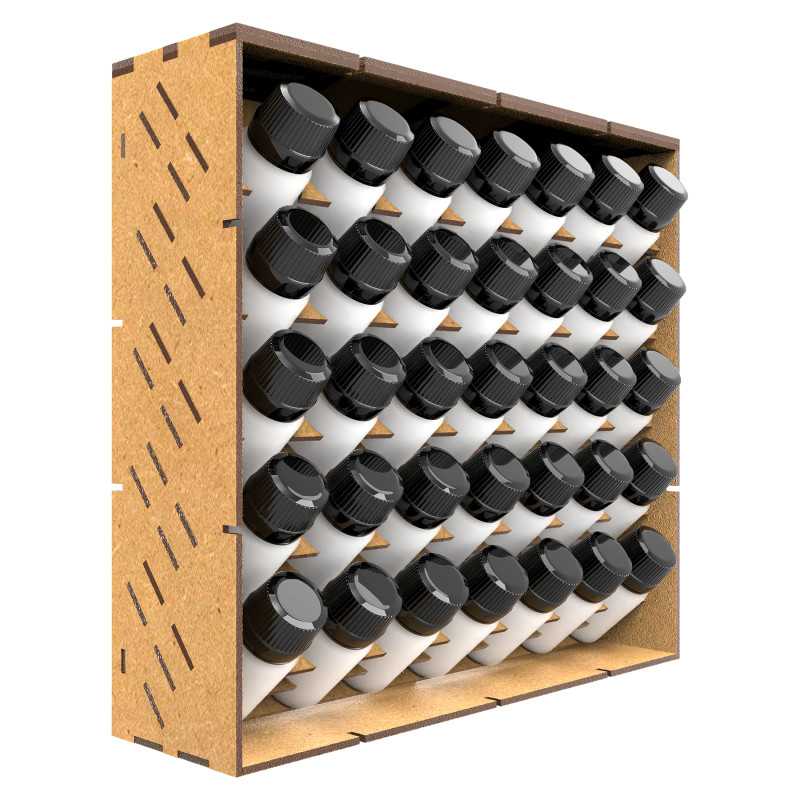 Présentoir Modulaire pour Peinture - VERTICAL 30ml | Bois MDF Présentoir Modulaire pour Peinture - VERTICAL 30ml | Bois MDF