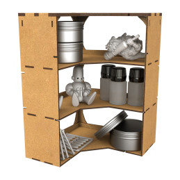 Multipurpose Open Rack - CORNER | MDF Wood Displays