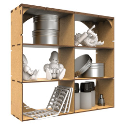 Support multifonctionnel en MDF x6 | Bois MDF