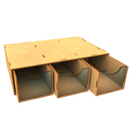 Ensemble modulaire 3x tiroirs MDF | Bois MDF