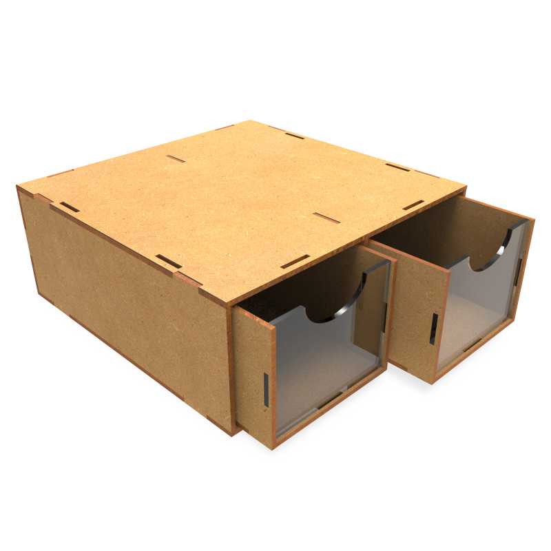Cajonera modular 2 cajones madera DM Organizadores de madera DM Cajonera modular 2 cajones madera DM Organizadores de madera DM