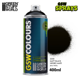 SPRAY Couleurs Noir mat 400ml | Spray Appret de couleurs