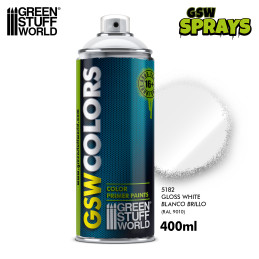 White Gloss Spray Paint 400ml | Gloss Primer White 400ml