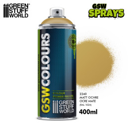 SPRAY Couleurs Ocre mat 400ml | Spray Appret de couleurs