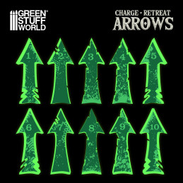 Charge and Retreat Arrows - Fluor Yellow-green