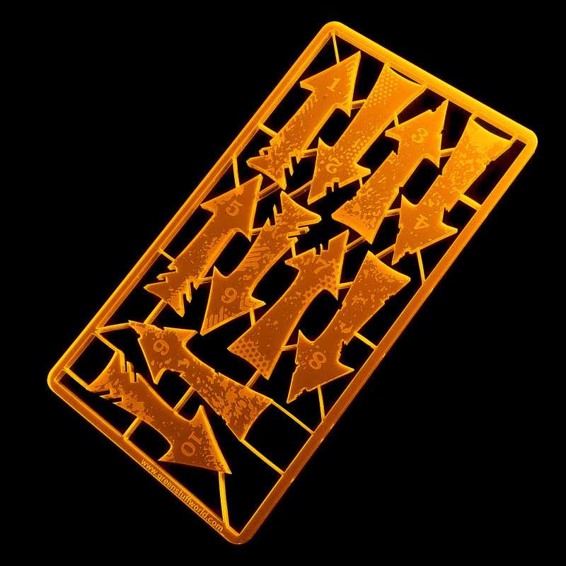 Flèches de Charge et Recul - Orange Fluor Flèches de Charge et Recul - Orange Fluor