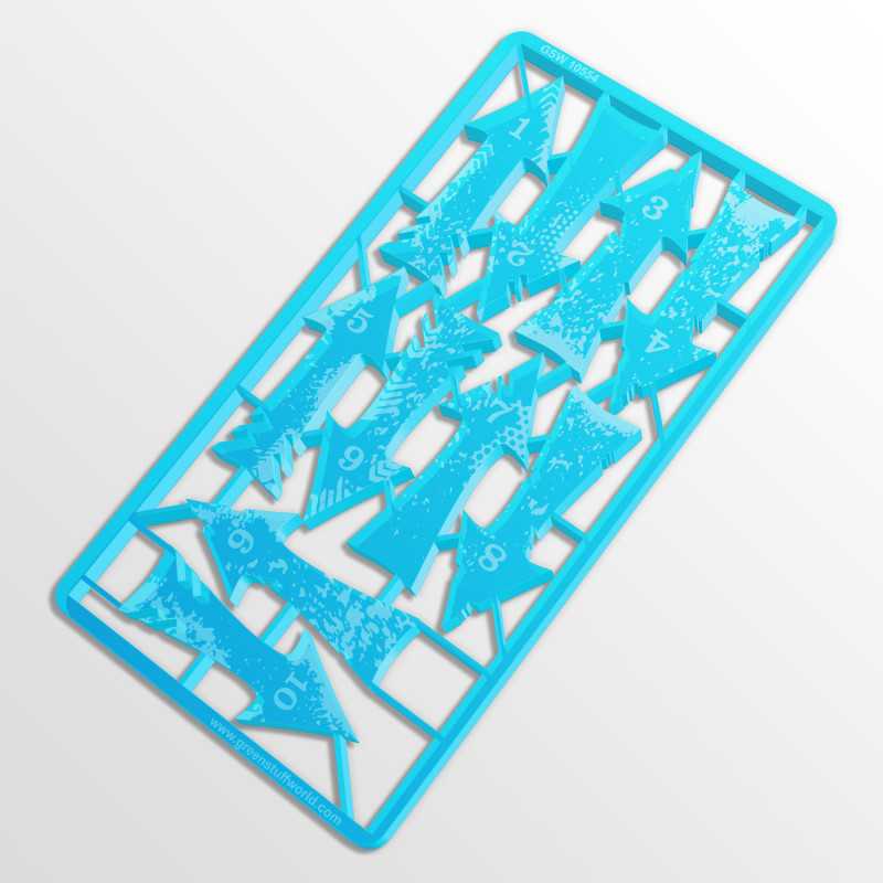 Flèches de Charge et Recul - Bleu Clair | Marqueurs et règles du jeu Flèches de Charge et Recul - Bleu Clair | Marqueurs et règles du jeu