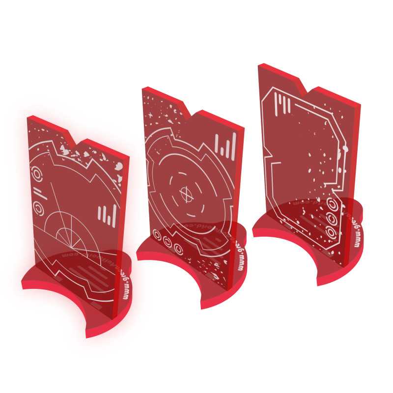 Sagome Silhouette Star Wars Legion - Rosso Sagome Silhouette Star Wars Legion - Rosso