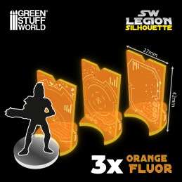 Sagome Silhouette Star Wars Legion - Arancione Fluor