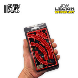 Legion Linienmarkierung Satz - Rot | Marker und Spiel Lineale