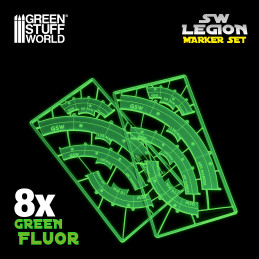 Marqueurs de ligne de tir (Legion) LIME FLUOR | Marqueurs et règles du jeu