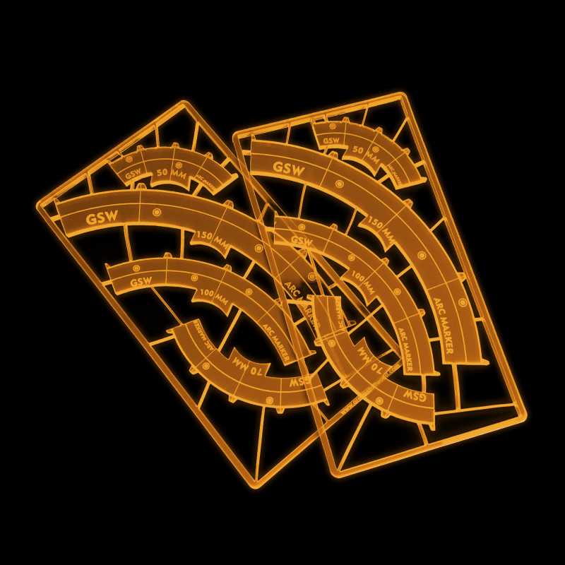 Legion arc-shaped line of fire markers - ORANGE FLUOR Legion arc-shaped line of fire markers - ORANGE FLUOR