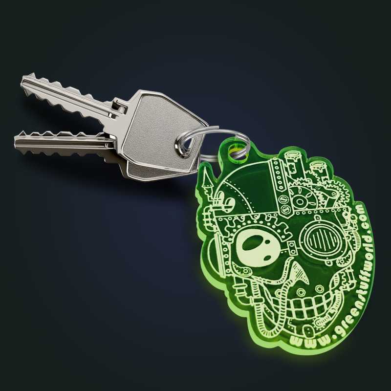 Llavero - CALAVERA VERDE Accesorios Hobby Llavero - CALAVERA VERDE Accesorios Hobby