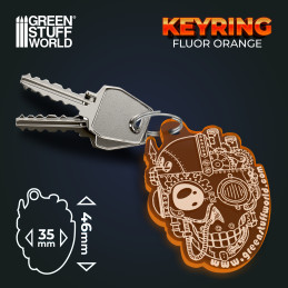 GSW skull Keyring - Fluor Orange