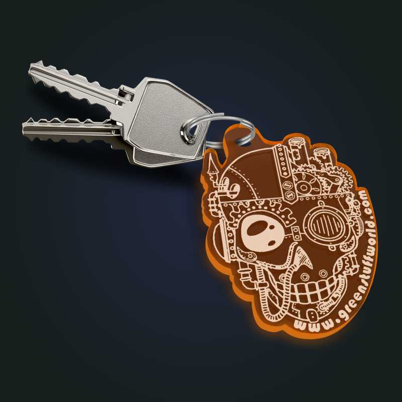 GSW skull Keyring - Fluor Orange GSW skull Keyring - Fluor Orange