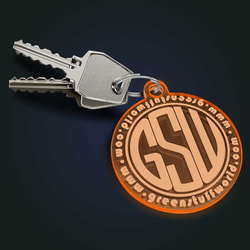 Round GSW logo Keyring - Orange