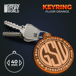 Round GSW logo Keyring - Orange