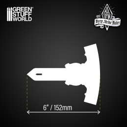 Regla Deep Strike 6 pulgadas - Fluor Verde compatible Warhammer 40k