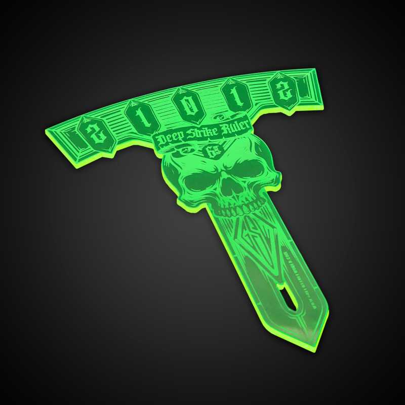Deep Strike Ruler Template 6" Fluor Green | Deep Strike Marker Deep Strike Ruler Template 6" Fluor Green | Deep Strike Marker