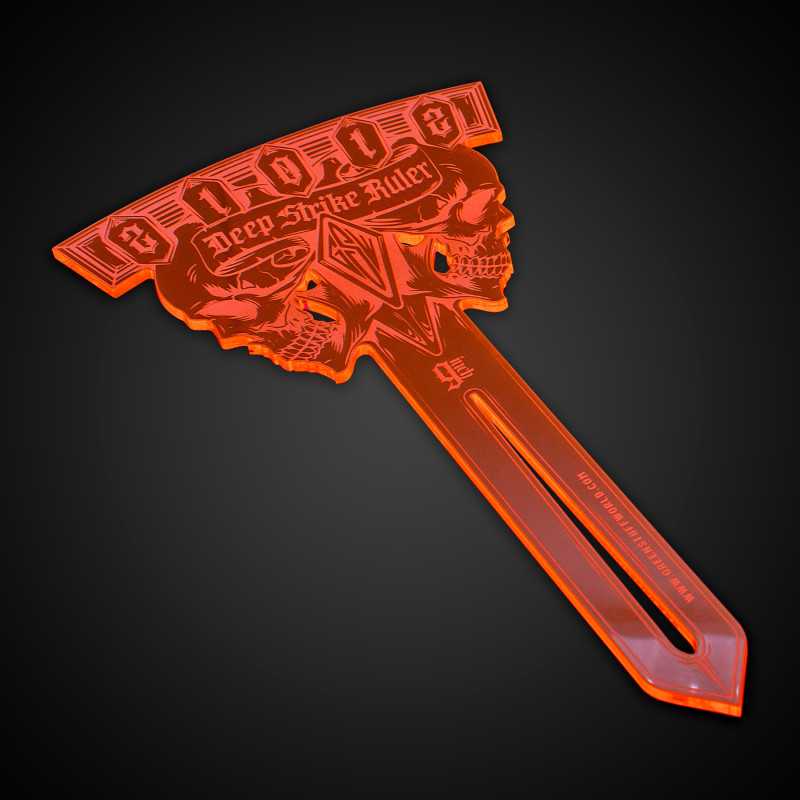 Deep Strike Ruler Template 9" Fluor Orange | Deep Strike Marker Deep Strike Ruler Template 9" Fluor Orange | Deep Strike Marker