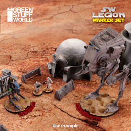 Legion Linienmarkierung Satz - Rot | Marker und Spiel Lineale