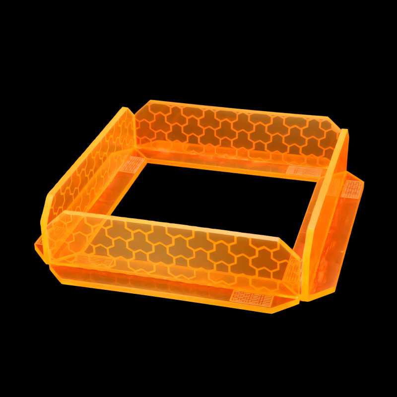 5x Kleine transparente Acrylwände - phosphoreszierend Orange 5x Kleine transparente Acrylwände - phosphoreszierend Orange