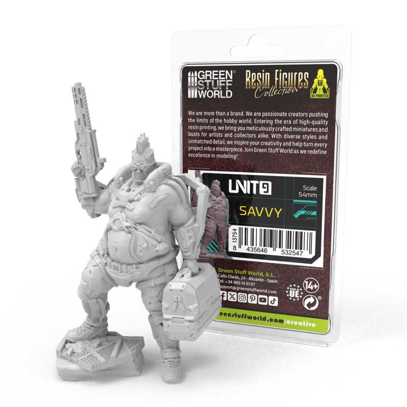 Figuras Ciberpunk Unit 9 - Savvy 54mm