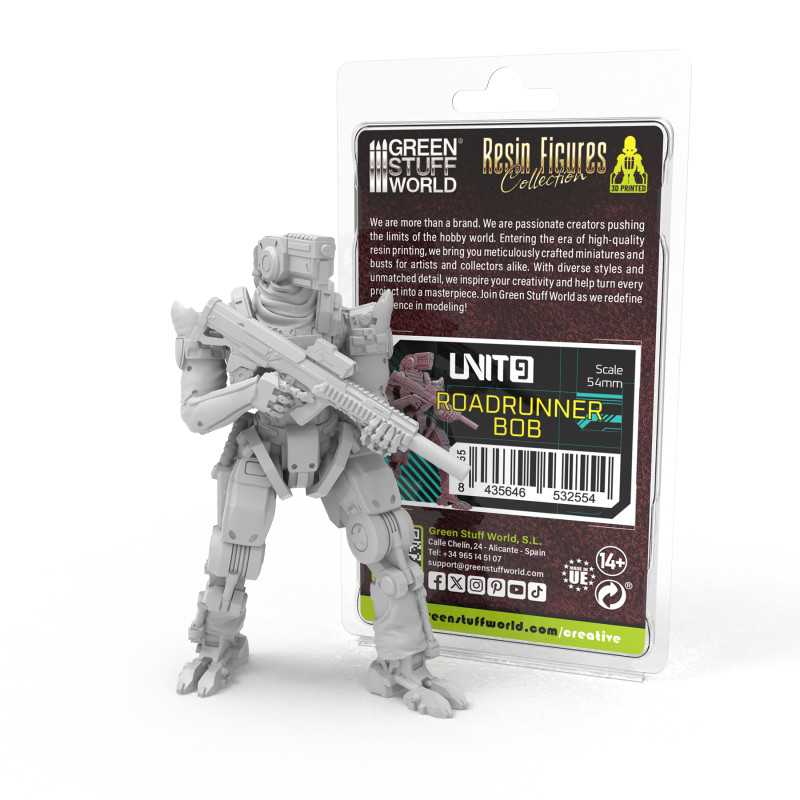 Figurine Ciberpunk Unit 9 - Roadrunner Bob 54mm Figurine Ciberpunk Unit 9 - Roadrunner Bob 54mm