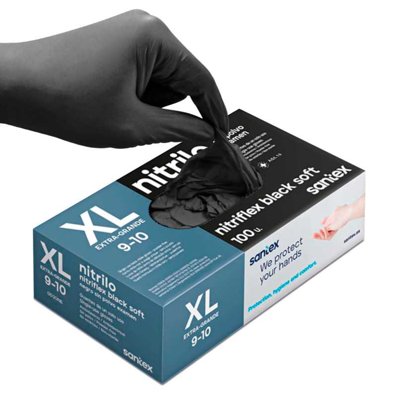 Schwarze Nitril Untersuchungshandschuhe - Extra Groß | Nitrilhandschuhe Schwarze Nitril Untersuchungshandschuhe - Extra Groß | Nitrilhandschuhe