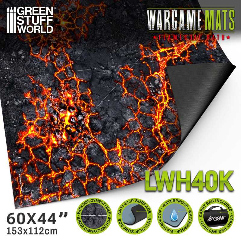 Neoprene Mat 44x60" Flamecoil Path with deployment lines Neoprene Mat 44x60" Flamecoil Path with deployment lines