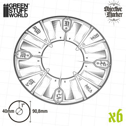 Set de Marcadores de Objetivos Kill Team compatibles con Warhammer® Kill Team