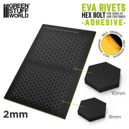 Adhesive EVA Hex Bolt rivets 2mm for Cosplay
