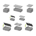 Wooden boxes set 1:48-1:35