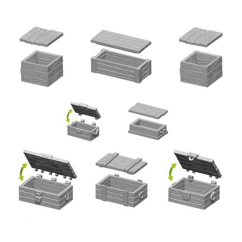 Set of Wooden Boxes printed in high-quality resin Set of Wooden Boxes printed in high-quality resin