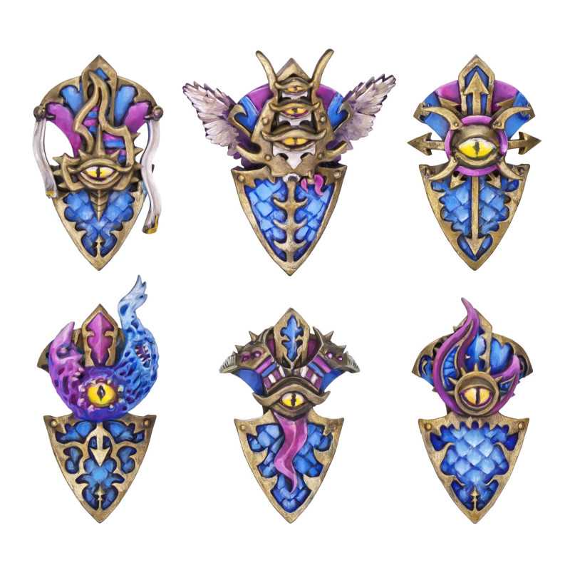 Gott der Veränderung Dreiecksschild Kompatibilität mit Warhammer: The Old World und Tzeentch Gott der Veränderung Dreiecksschild Kompatibilität mit Warhammer: The Old World und Tzeentch
