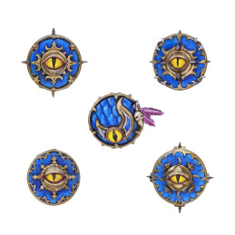 Dieu du changement Buckler Boucliers Compatibilité avec Warhammer : The Old World et Tzeentch